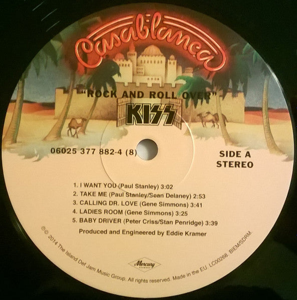Kiss : Rock And Roll Over (LP, Album, RE, 180)