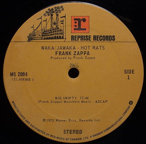 Frank Zappa : Waka / Jawaka - Hot Rats (LP, Album, RE)