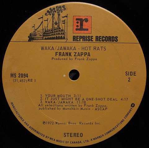 Frank Zappa : Waka / Jawaka - Hot Rats (LP, Album, RE)