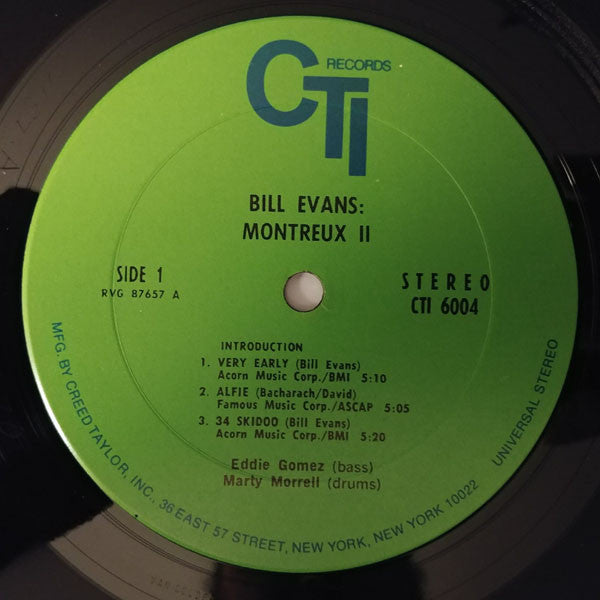 Bill Evans : Montreux II (LP, Album, Gat)