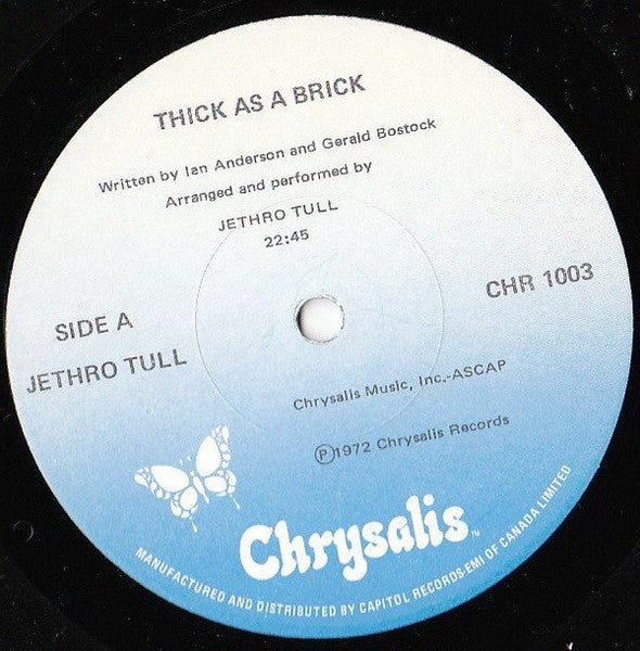 Jethro Tull : Thick As A Brick (LP, Album, RE, Gat)