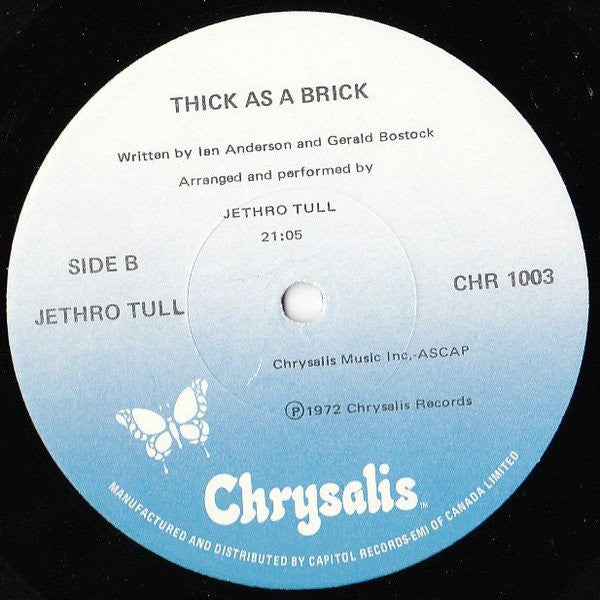 Jethro Tull : Thick As A Brick (LP, Album, RE, Gat)