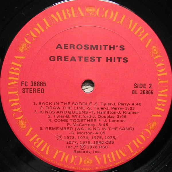Aerosmith : Aerosmith's Greatest Hits (LP, Comp)