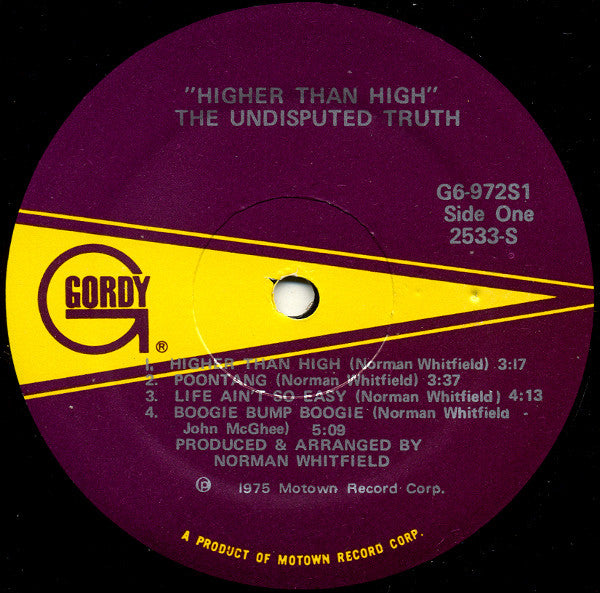 The Undisputed Truth : Higher Than High (LP, Album)