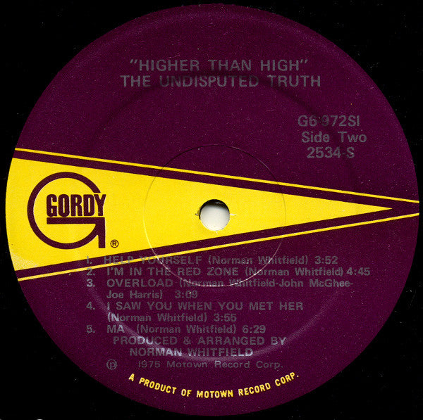 The Undisputed Truth : Higher Than High (LP, Album)