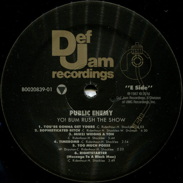 Public Enemy : Yo!  Bum Rush The Show (LP, Album, RE, 180)