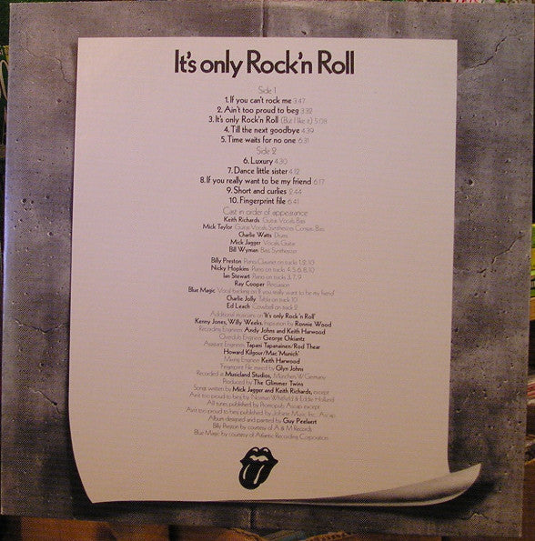 The Rolling Stones : It's Only Rock 'N Roll (LP, Album, She)