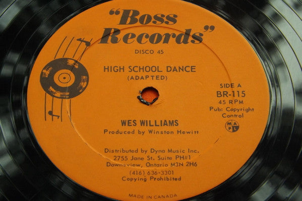 Wes Williams (3) : High School Dance (12", Single)