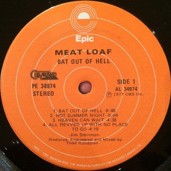 Meat Loaf : Bat Out Of Hell (LP, Album)