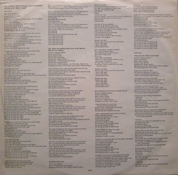 Meat Loaf : Bat Out Of Hell (LP, Album)