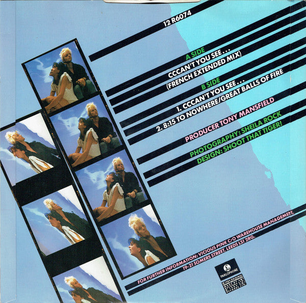 Vicious Pink : Cccan't You See... (12", Single)