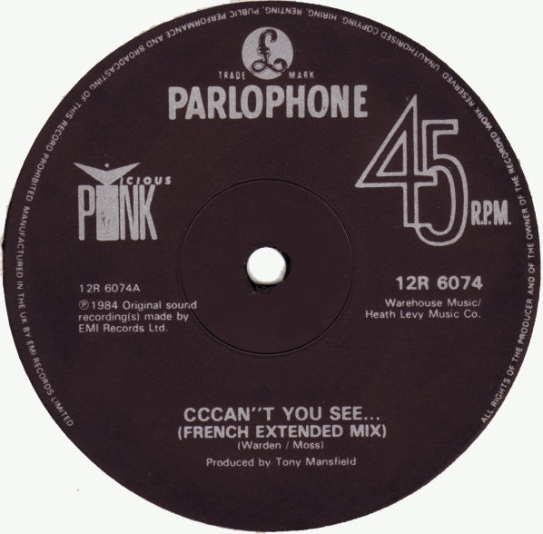Vicious Pink : Cccan't You See... (12", Single)