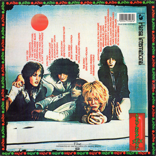 Japan : Adolescent Sex (LP, Album, RE)