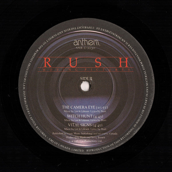 Rush : Moving Pictures (LP, Album, Mas)