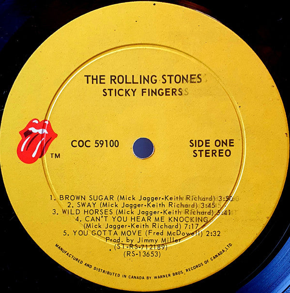 The Rolling Stones : Sticky Fingers (LP, Album, Sma)