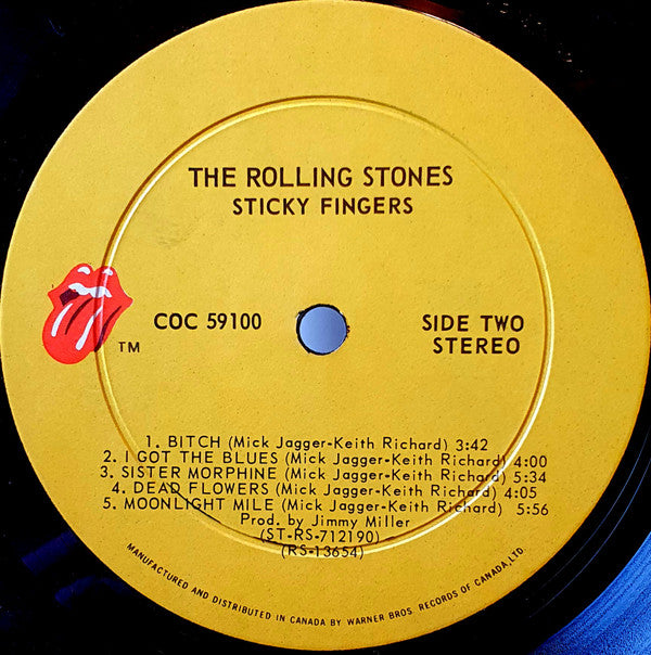 The Rolling Stones : Sticky Fingers (LP, Album, Sma)