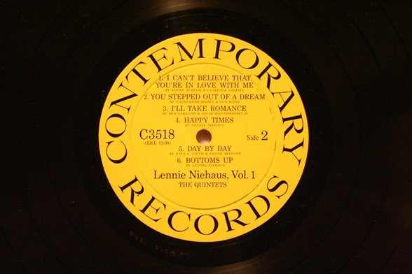 Lennie Niehaus : Vol.1 The Quintets (LP, Album, Mono)