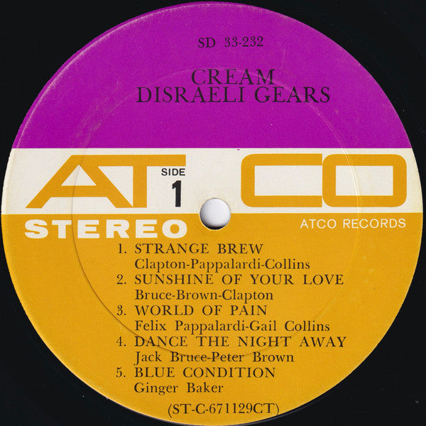 Cream (2) : Disraeli Gears (LP, Album, Ter)