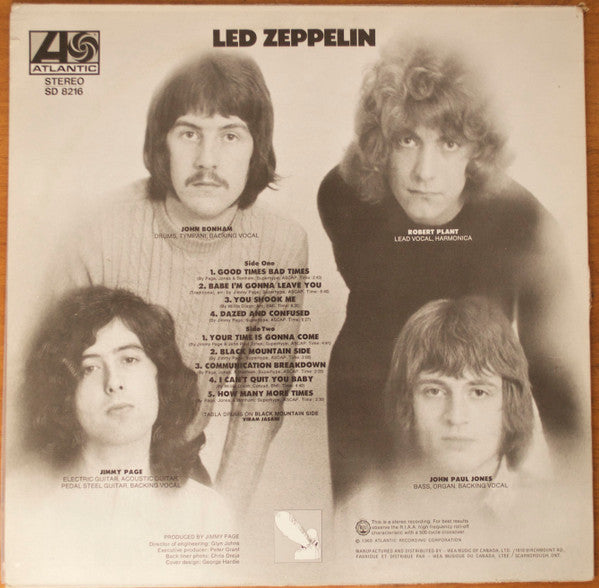 Led Zeppelin : Led Zeppelin (LP, Album, RE)