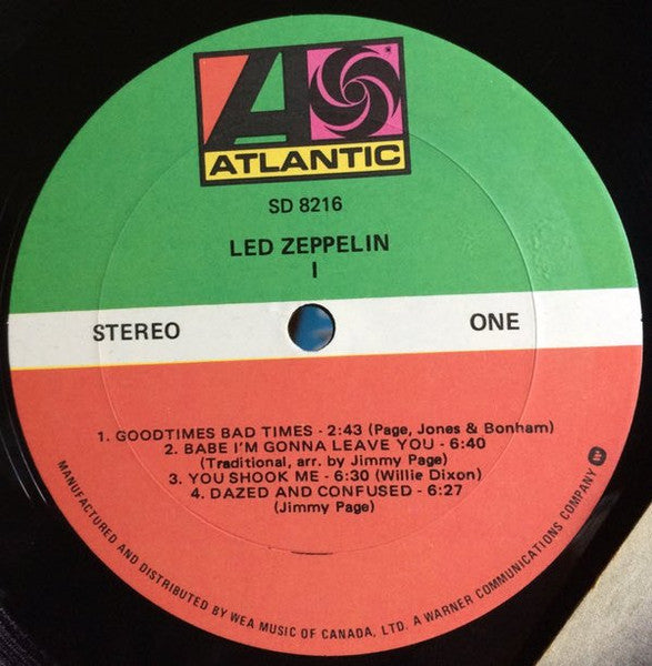 Led Zeppelin : Led Zeppelin (LP, Album, RE)