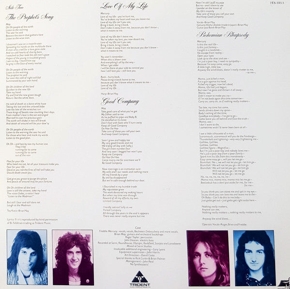 Queen : A Night At The Opera (LP, Album, RE, Emb)