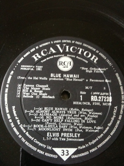 Elvis Presley : Blue Hawaii (LP, Mono, RE)