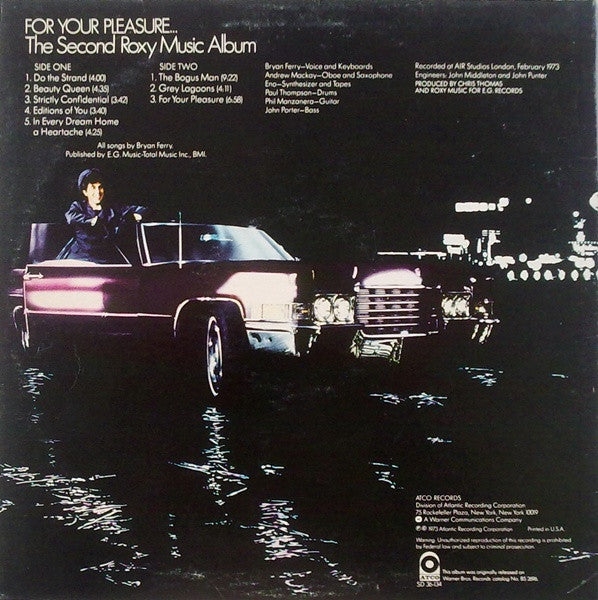 Roxy Music : For Your Pleasure (LP, Album, RE, PRC)