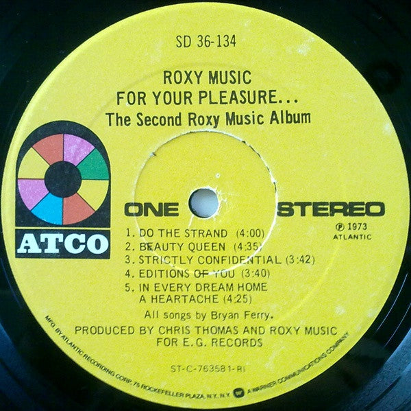 Roxy Music : For Your Pleasure (LP, Album, RE, PRC)