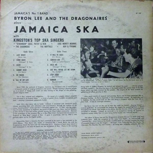 Byron Lee And The Dragonaires : Plays Jamaica Ska (LP, Ora)