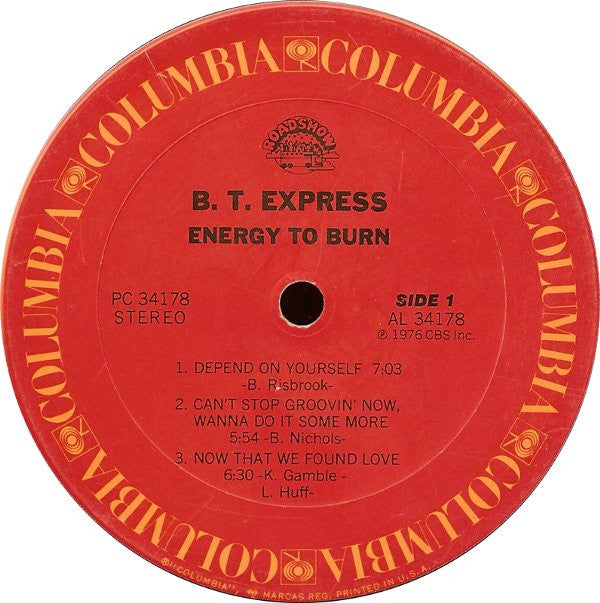 B.T. Express : Energy To Burn (LP, Album)