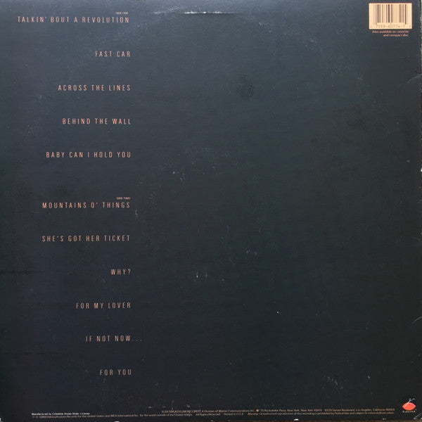 Tracy Chapman : Tracy Chapman (LP, Album, Club, Car)