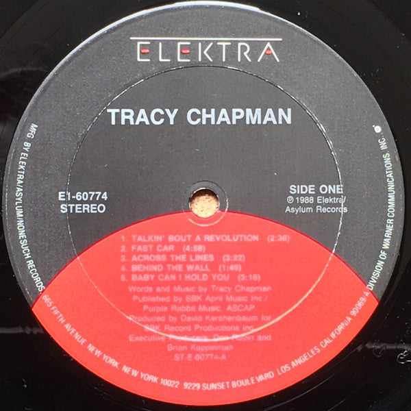 Tracy Chapman : Tracy Chapman (LP, Album, Club, Car)