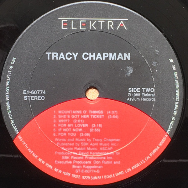 Tracy Chapman : Tracy Chapman (LP, Album, Club, Car)