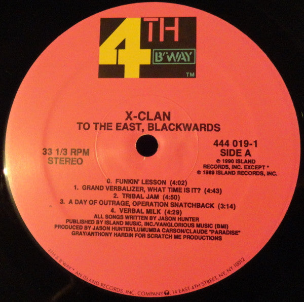 X-Clan : To The East, Blackwards (LP, Album, RP, Pin)