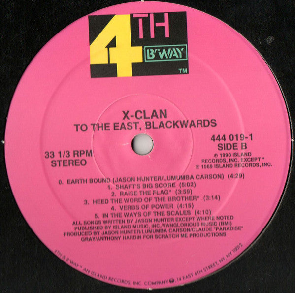 X-Clan : To The East, Blackwards (LP, Album, RP, Pin)