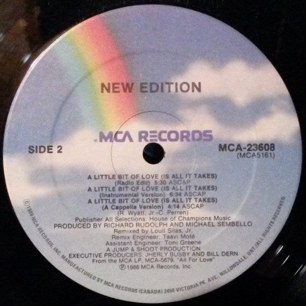 New Edition : A Little Bit Of Love (Is All It Takes) (12")