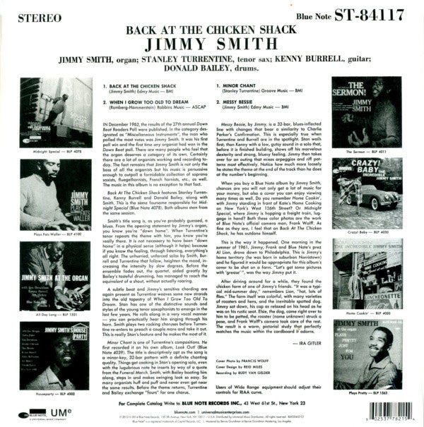 Jimmy Smith : Back At The Chicken Shack (LP, Album, RE, RM)