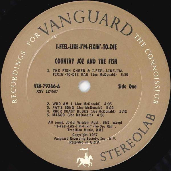 Country Joe And The Fish : I-Feel-Like-I'm-Fixin'-To-Die (LP, Album, Blu)