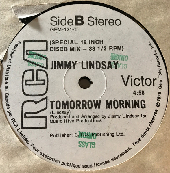 Jimmy Lindsay : Ain't No Sunshine / Tomorrow Morning (12")