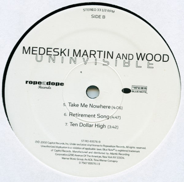 Medeski Martin & Wood : Uninvisible (2xLP, Album)