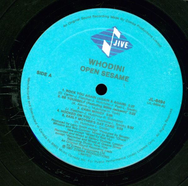 Whodini : Open Sesame (LP, Album)