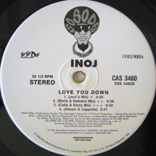 Inoj : Love You Down (12", Promo)