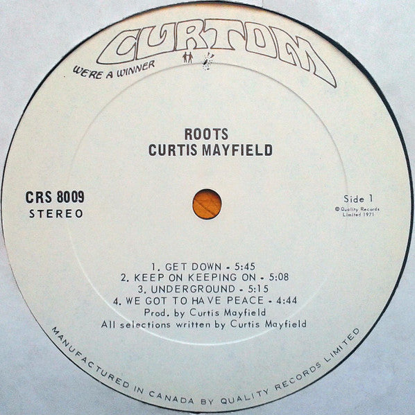 Curtis Mayfield : Roots (LP, Album)