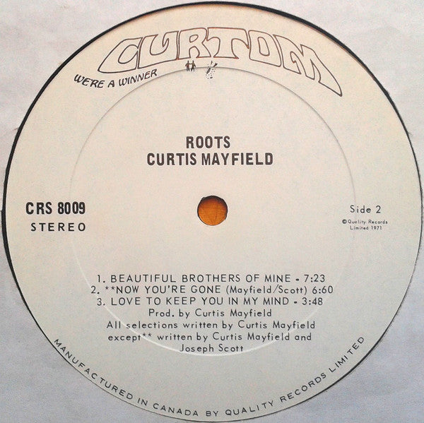 Curtis Mayfield : Roots (LP, Album)