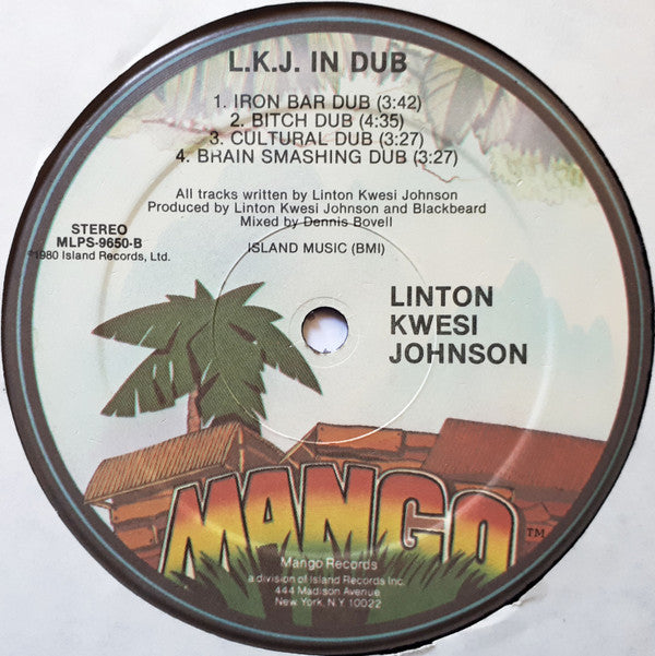 Linton Kwesi Johnson : LKJ In Dub (LP, Album, Kee)