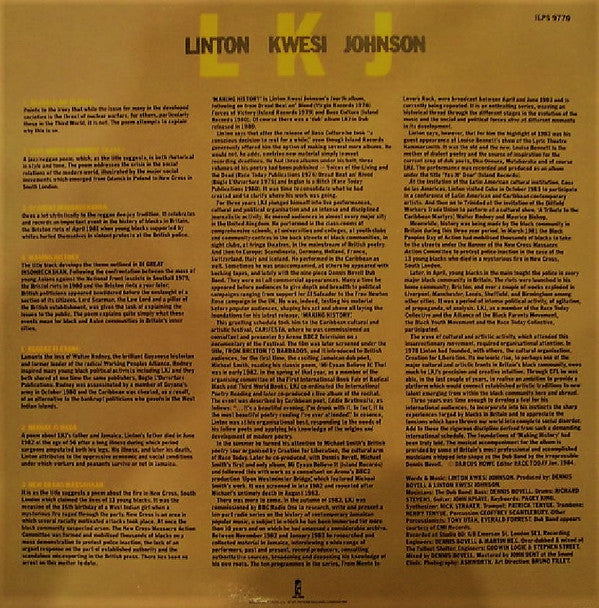 Linton Kwesi Johnson : Making History (LP, Album)