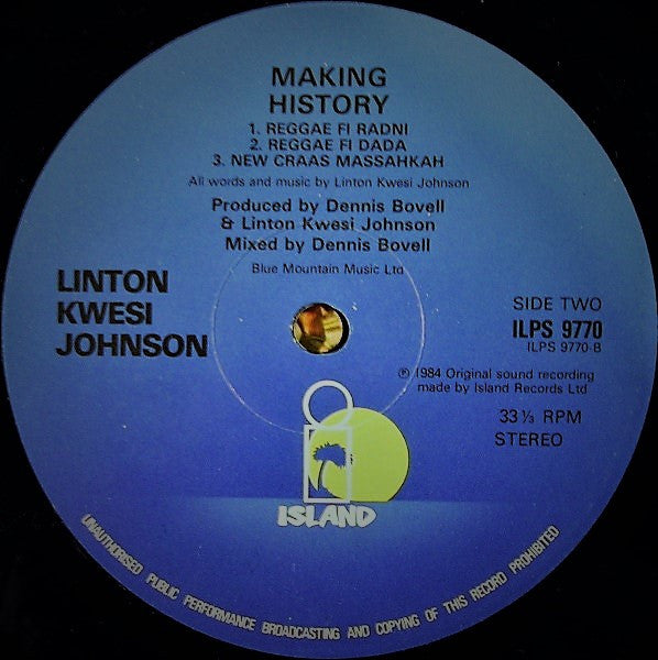 Linton Kwesi Johnson : Making History (LP, Album)