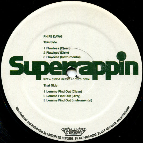 Phife Dawg : Flawless / Lemme Find Out (12")