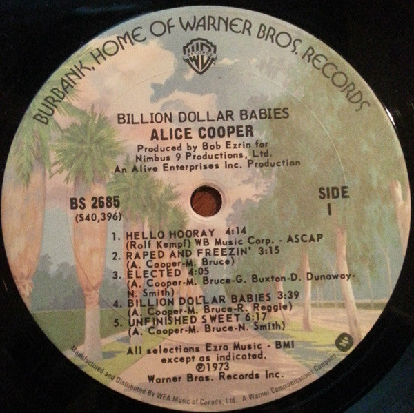 Alice Cooper : Billion Dollar Babies (LP, Album, RE, Uni)