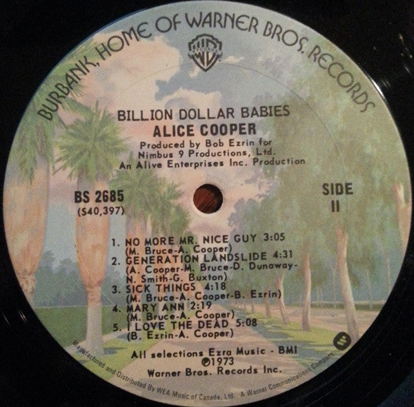 Alice Cooper : Billion Dollar Babies (LP, Album, RE, Uni)